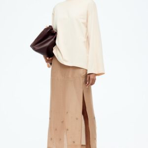 Sheer embellished skirt