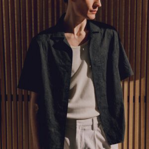 Regular Fit Embroidered resort shirt