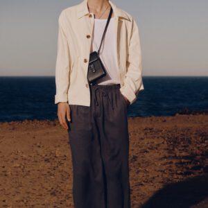 Relaxed Fit Linen-blend trousers