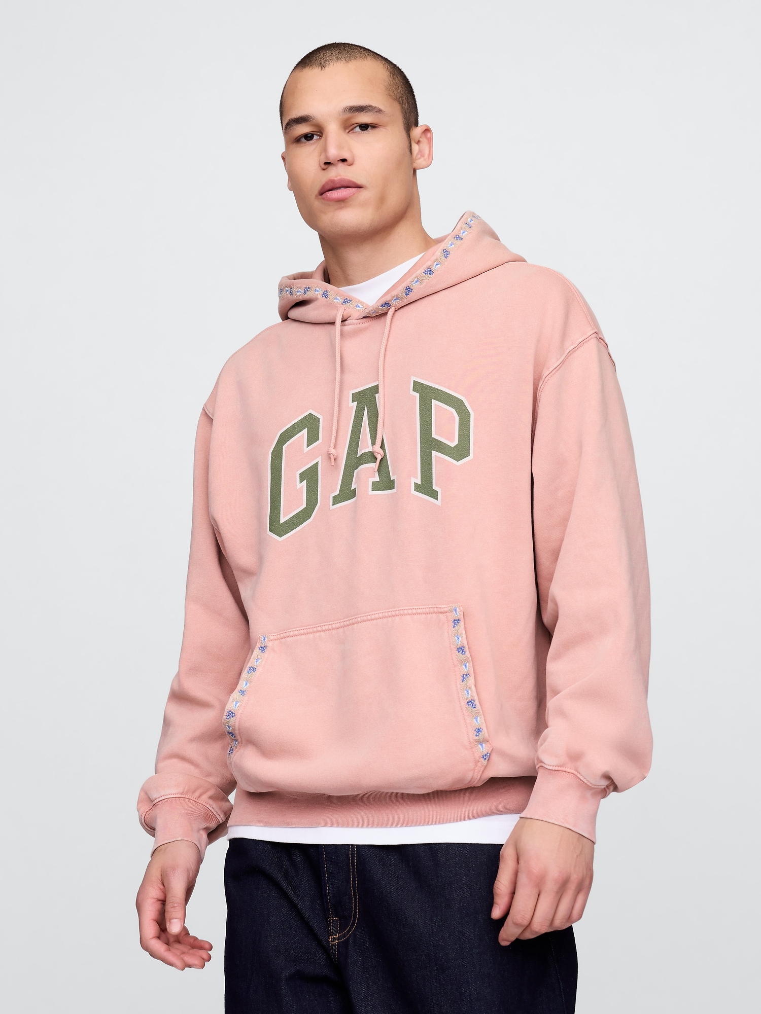 VintageSoft Oversized Logo Hoodie