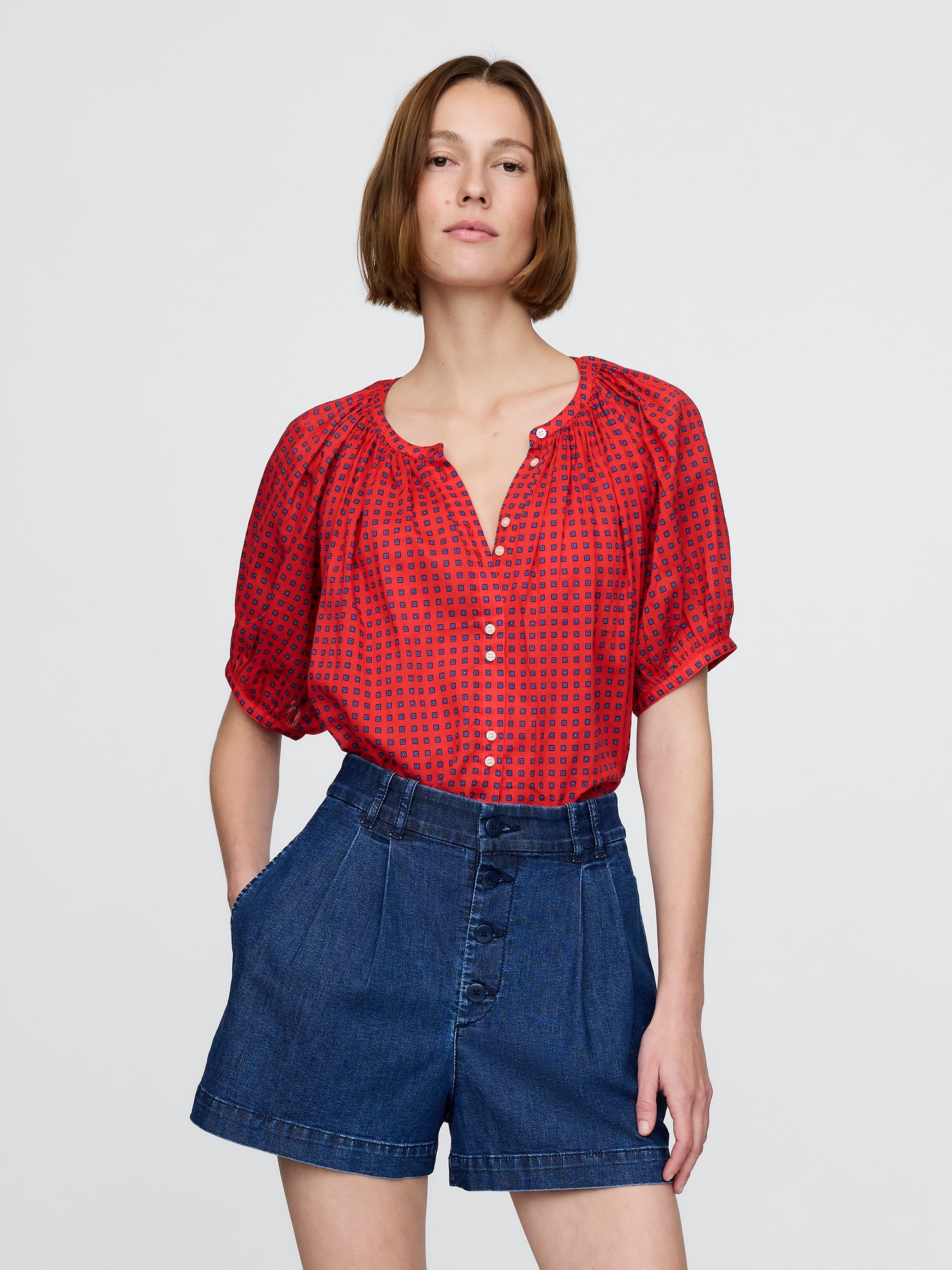 Gap × DÔEN Gingham Top