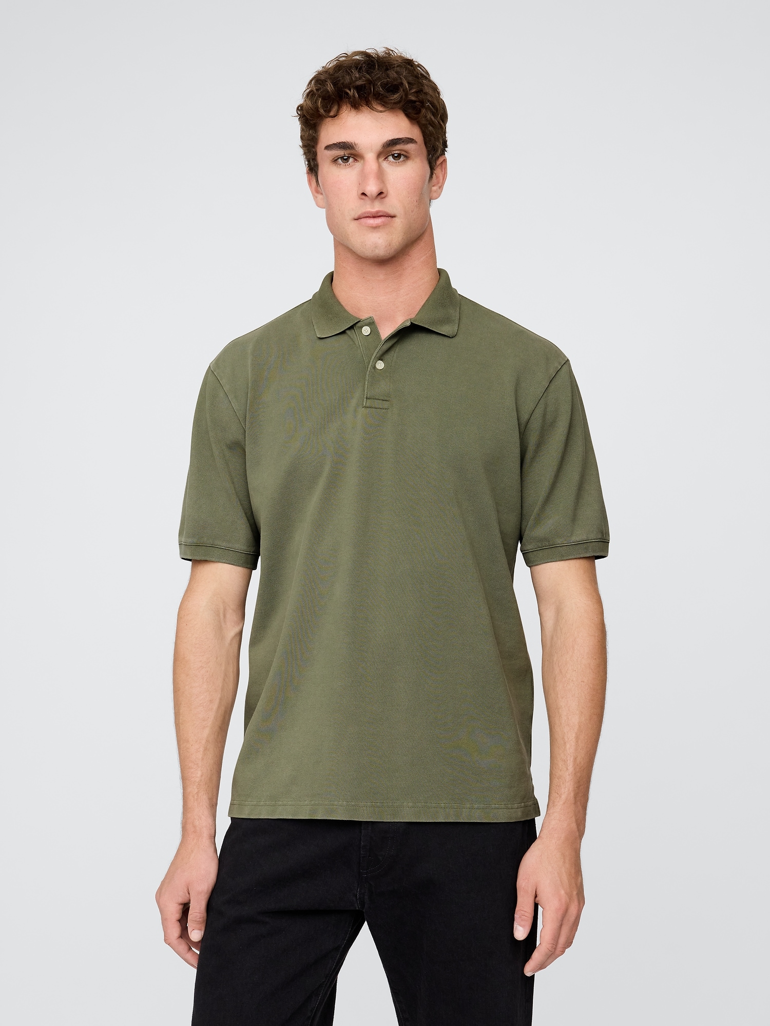 Relaxed Pique Polo Shirt