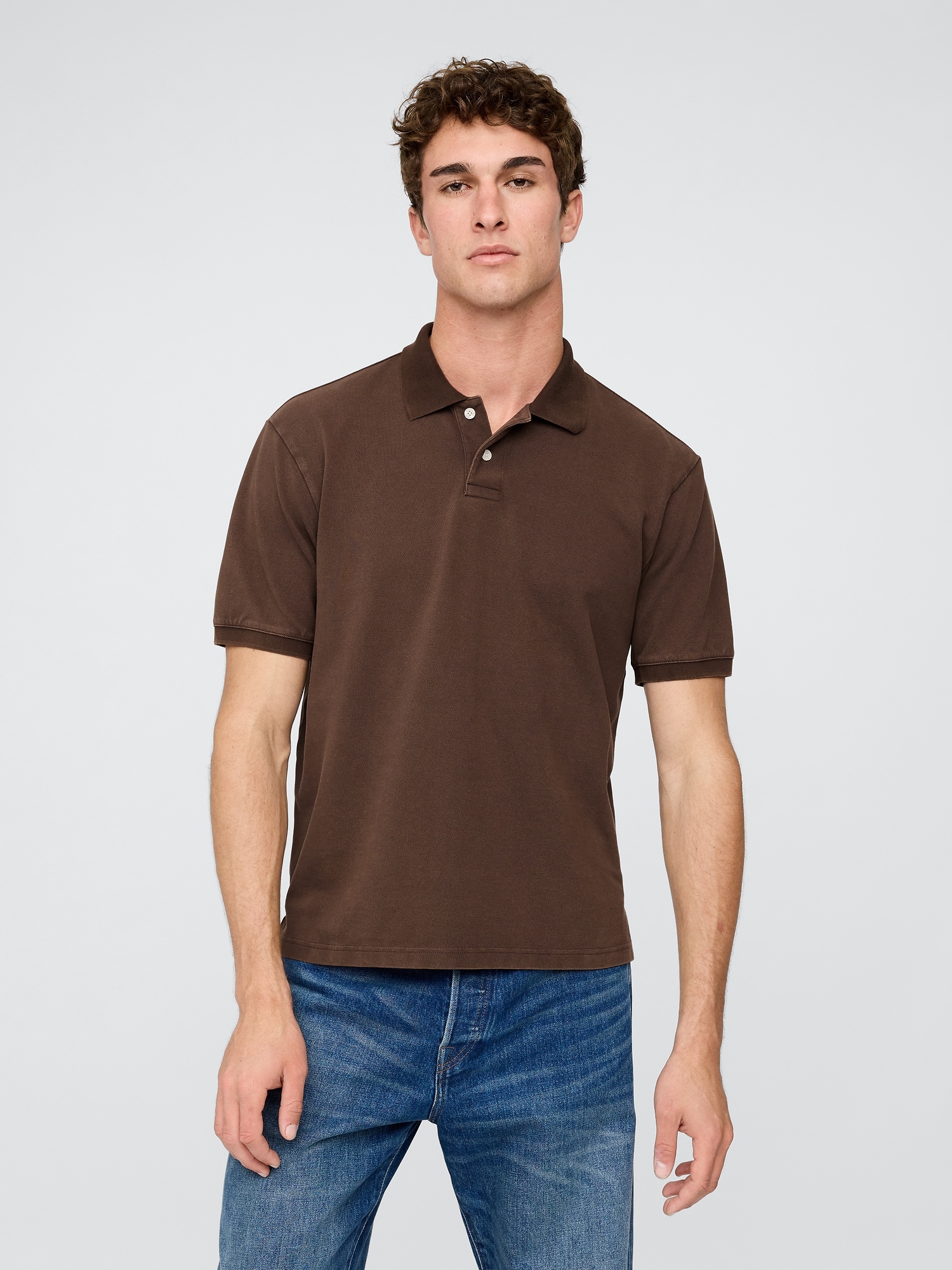 Relaxed Pique Polo Shirt